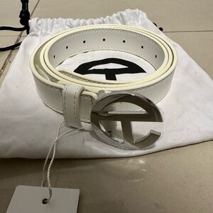 White Belt with Silver Buckle